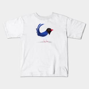 Red Billed Blue Magpie Kids T-Shirt